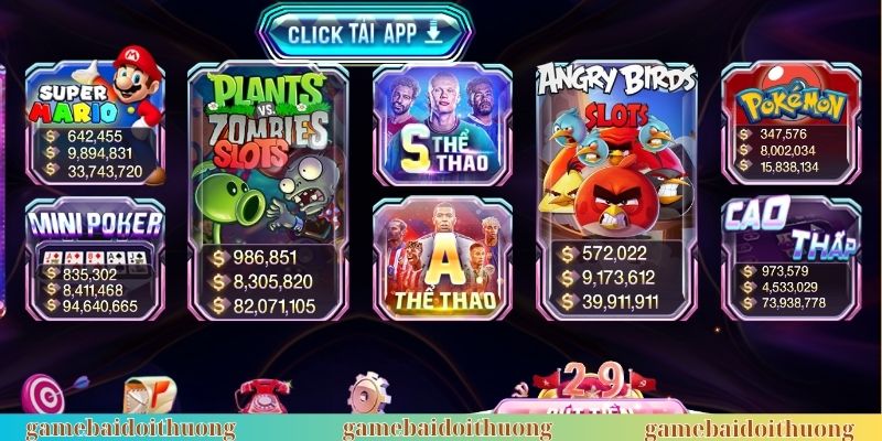 Hệ thống trò chơi game bài luôn thu hút đông đảo hội viên