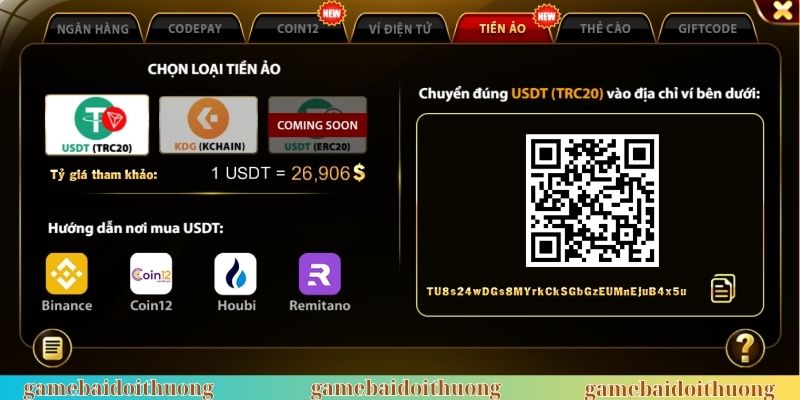Quy trình đầy đủ để người chơi thực hiện nạp rút tiền game bài