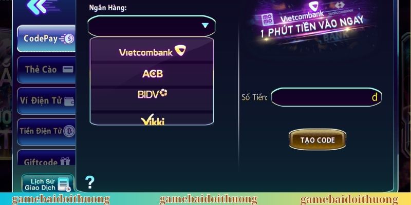 Thực hiện nạp và rút tiền nhanh trên trang web uy tín